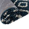 Lattice Loft Shag Collection Area Rug - Soho (Navy Blue) Round Navy Blue  lifestyle 8