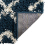 Lattice Loft Shag Collection Area Rug - Soho (Navy Blue) Runner Navy Blue  lifestyle 7