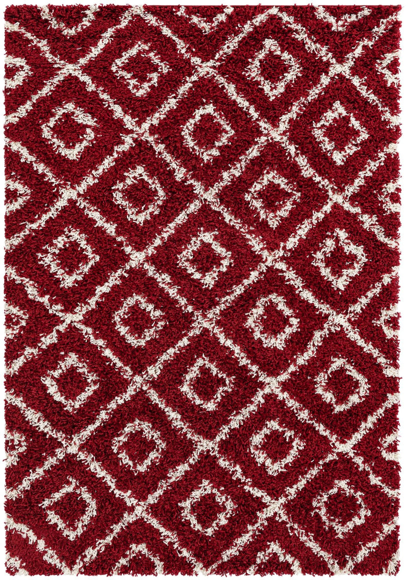 Trellis Haven Collection Area Rug - Soho (Burgundy Red) Rectangle Burgundy Red  lifestyle 2