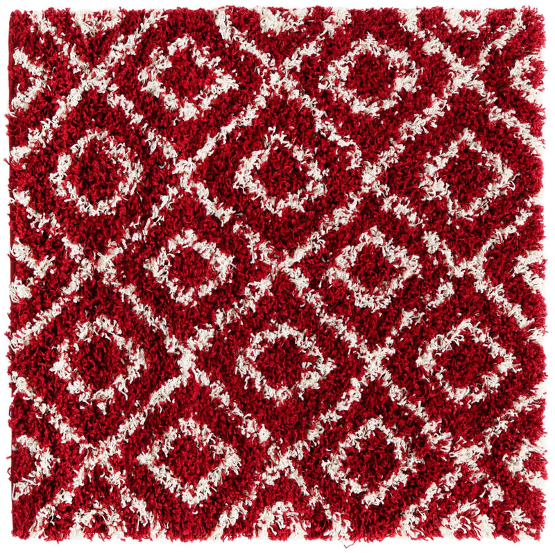 Trellis Haven Collection Area Rug - Soho (Burgundy Red) Square Burgundy Red  lifestyle 9