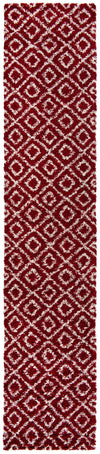 Trellis Haven Collection Area Rug - Soho (Burgundy Red) Runner Burgundy  lifestyle 11