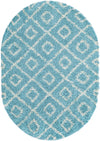 Trellis Haven Collection Area Rug - Soho (Aqua) Oval Aqua  lifestyle 13