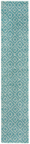 Trellis Haven Collection Area Rug - Soho (Aqua) Runner Aqua Blue  lifestyle 14