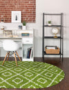 Lattice Loft Shag Collection Area Rug - Soho (Green) Oval Green  lifestyle 22