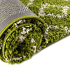 Lattice Loft Shag Collection Area Rug - Soho (Green) Round Green  lifestyle 8
