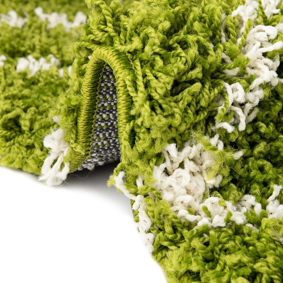 Lattice Loft Shag Collection Area Rug - Soho (Green) Runner Green  lifestyle 9