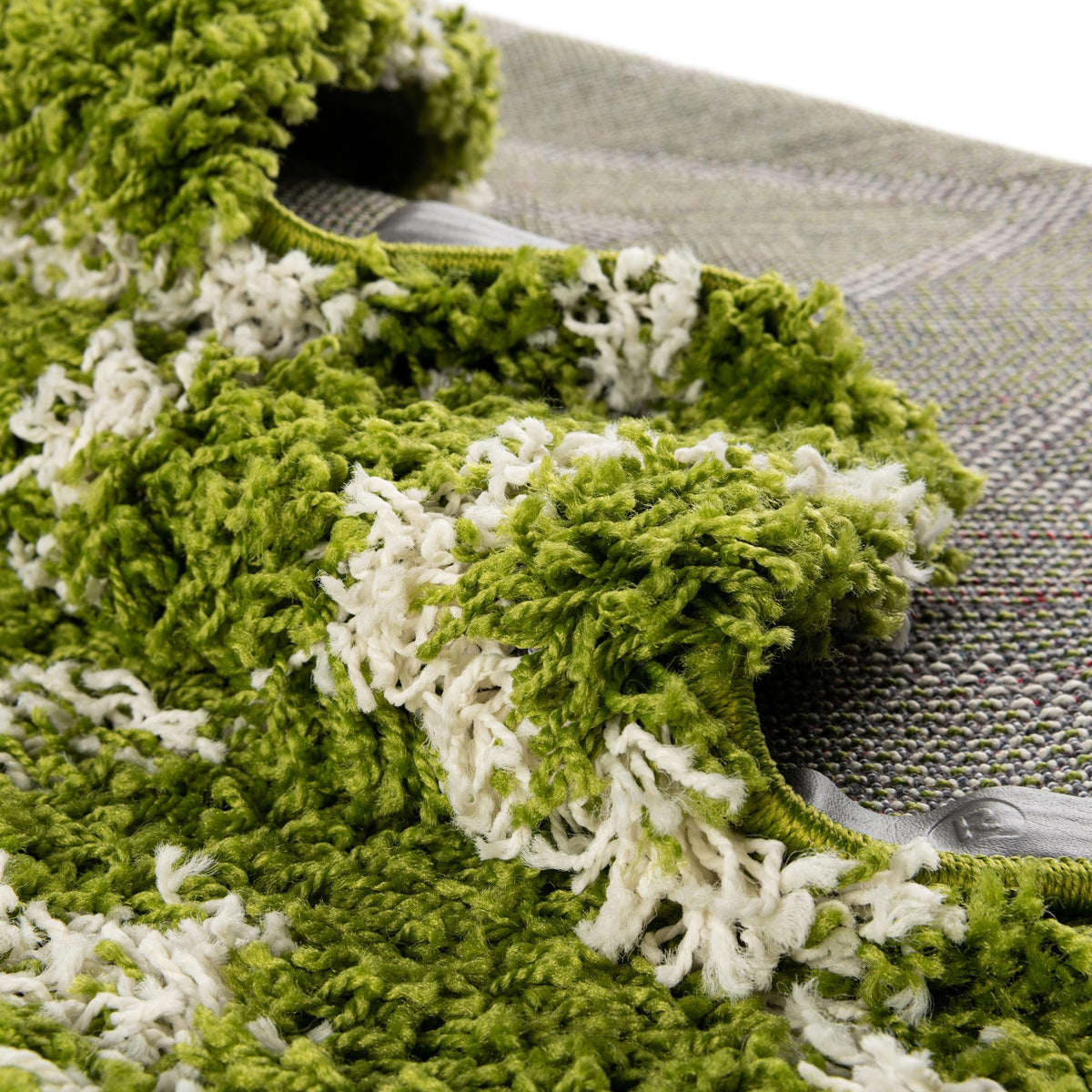 Lattice Loft Shag Collection Area Rug - Soho (Green) Runner Green  lifestyle 12