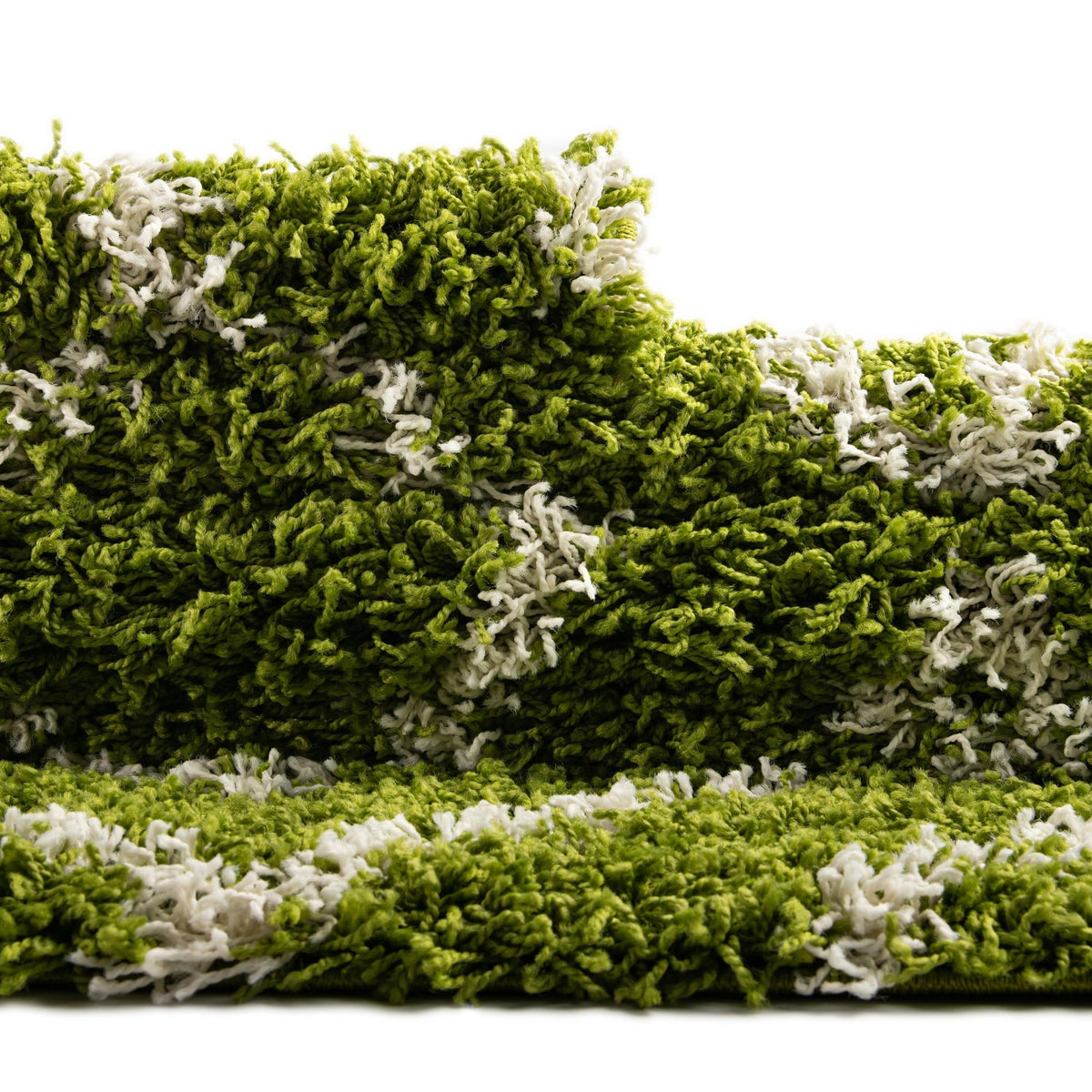 Lattice Loft Shag Collection Area Rug - Soho (Green) Runner Green  lifestyle 13