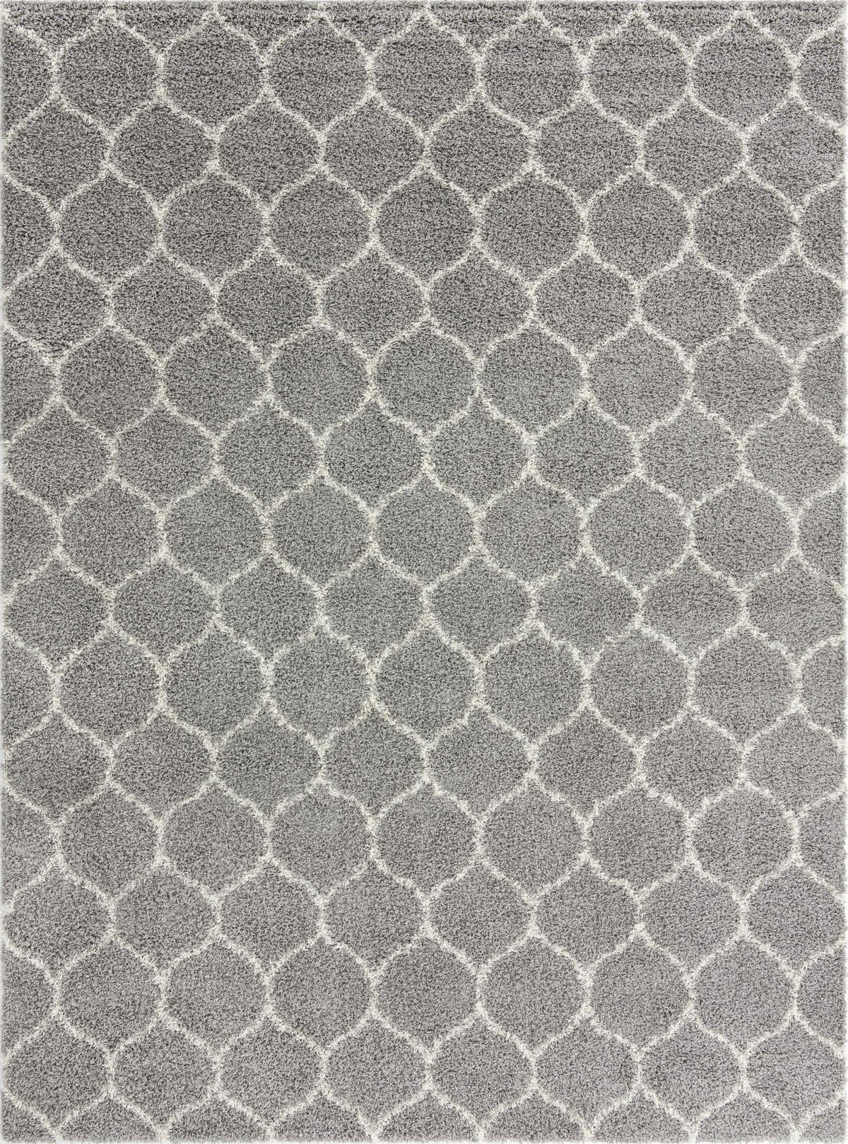 Lattice Loft Shag Collection Area Rug - Chelsea (Gray) Rectangle Gray Main