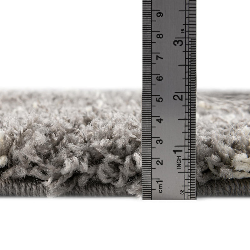 Lattice Loft Shag Collection Area Rug - Chelsea (Gray) Rectangle Gray  lifestyle 3
