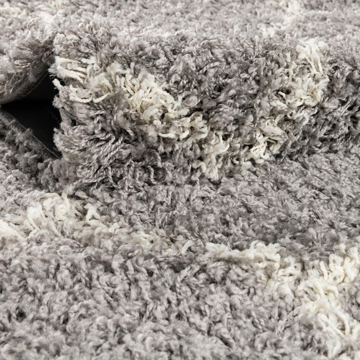 Lattice Loft Shag Collection Area Rug - Chelsea (Gray) Rectangle Gray  lifestyle 4