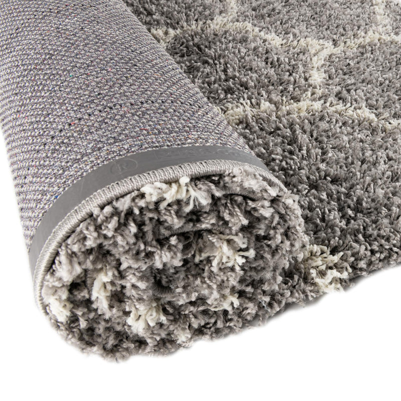 Lattice Loft Shag Collection Area Rug - Chelsea (Gray) Rectangle Gray  lifestyle 10