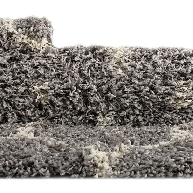 Lattice Loft Shag Collection Area Rug - Chelsea (Gray) Rectangle Gray  lifestyle 12