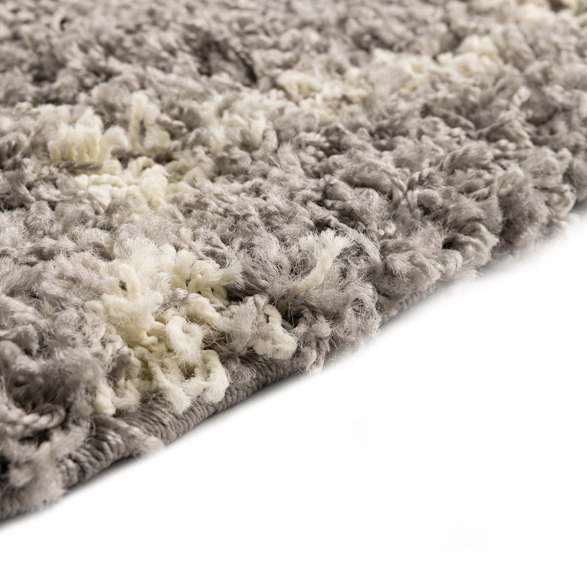 Lattice Loft Shag Collection Area Rug - Chelsea (Gray) Oval Gray  lifestyle 5
