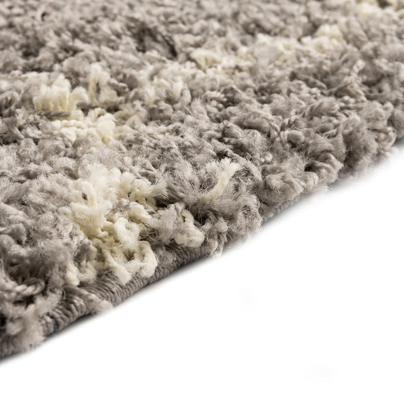 Lattice Loft Shag Collection Area Rug - Chelsea (Gray) Oval Gray  lifestyle 5