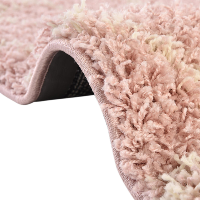 Lattice Loft Shag Collection Area Rug - Chelsea (Light Pink) Rectangle Light Pink  lifestyle 9