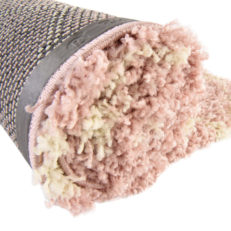 Lattice Loft Shag Collection Area Rug - Chelsea (Light Pink) Rectangle Light Pink  lifestyle 11