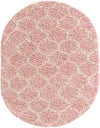 Lattice Loft Shag Collection Area Rug - Chelsea (Light Pink) Oval Light Pink Main