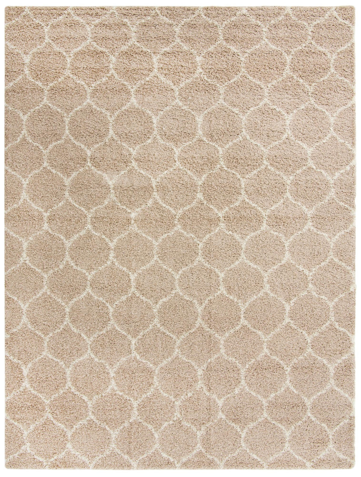Lattice Loft Shag Collection Area Rug - Chelsea (Light Brown) Rectangle Light Brown Main