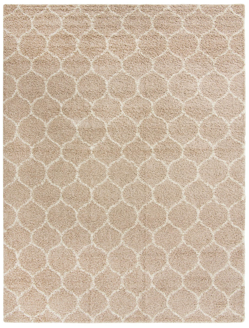 Lattice Loft Shag Collection Area Rug - Chelsea (Light Brown) Rectangle Light Brown Main
