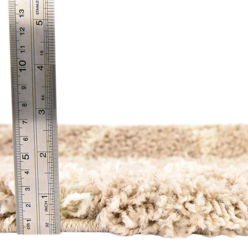 Lattice Loft Shag Collection Area Rug - Chelsea (Light Brown) Rectangle Light Brown  lifestyle 4