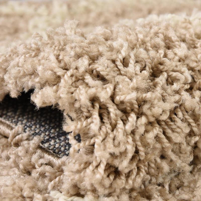 Lattice Loft Shag Collection Area Rug - Chelsea (Light Brown) Rectangle Light Brown  lifestyle 5