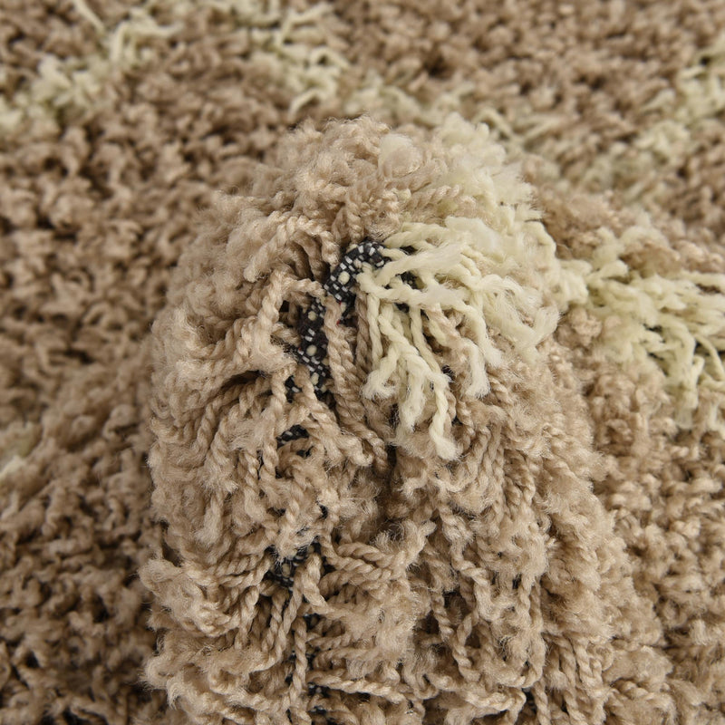 Lattice Loft Shag Collection Area Rug - Chelsea (Light Brown) Rectangle Light Brown  lifestyle 7