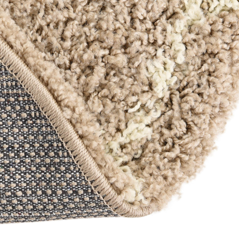 Lattice Loft Shag Collection Area Rug - Chelsea (Light Brown) Oval Light Brown  lifestyle 7