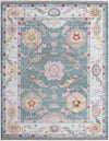 Arcadia Rugs Collection Area Rug - Eden (Gray and Blue) Rectangle Gray and Blue  lifestyle 3