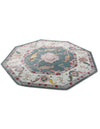 Arcadia Rugs Collection Area Rug - Eden (Gray and Blue) Octagon Gray and Blue  lifestyle 25