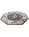 Arcadia Rugs Collection Area Rug - Eden (Gray and Blue) Octagon Gray and Blue  lifestyle 26