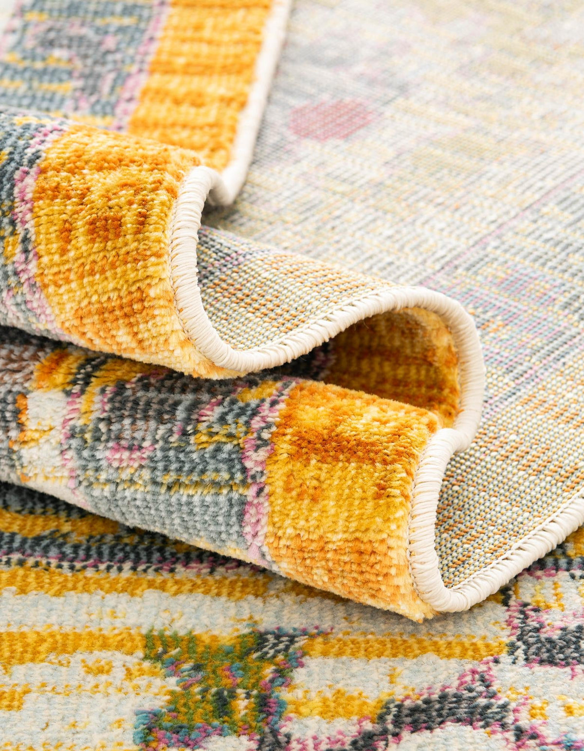 Arcadia Rugs Collection Area Rug - Eden (Yellow) Rectangle Yellow  lifestyle 12