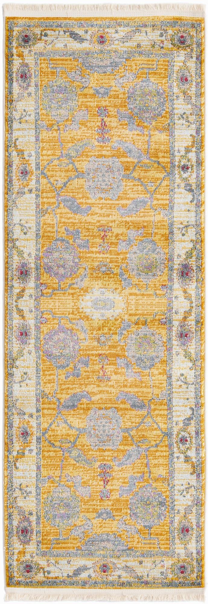 Arcadia Rugs Collection Area Rug - Eden (Yellow) Runner Yellow  lifestyle 15