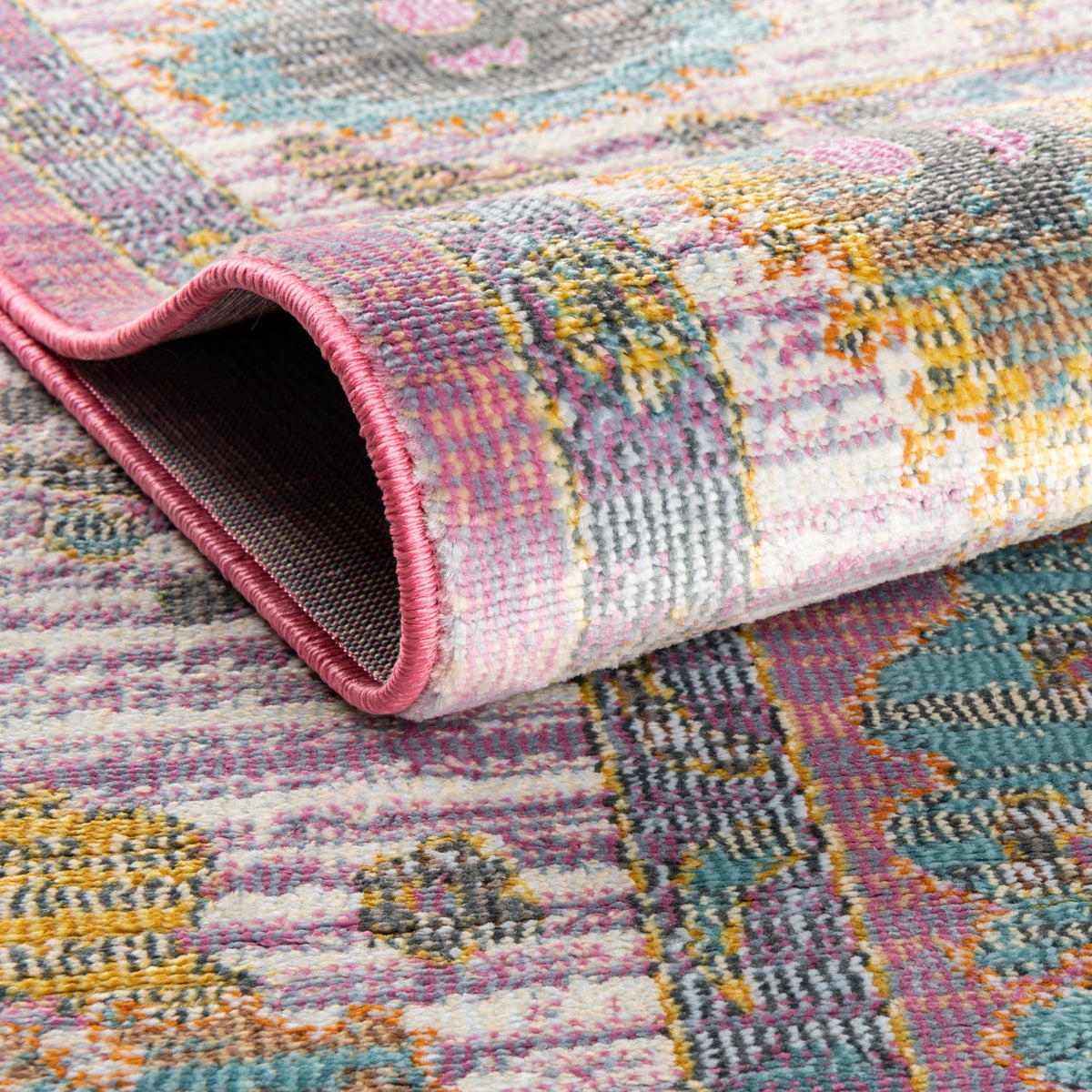 Arcadia Rugs Collection Area Rug - Eden (Pink) Rectangle Pink  lifestyle 6