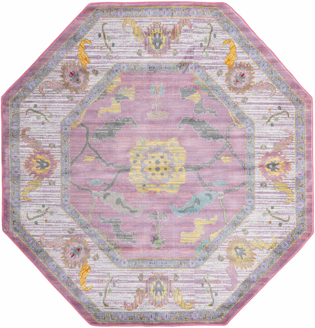 Arcadia Rugs Collection Area Rug - Eden (Pink) Octagon Pink  lifestyle 19