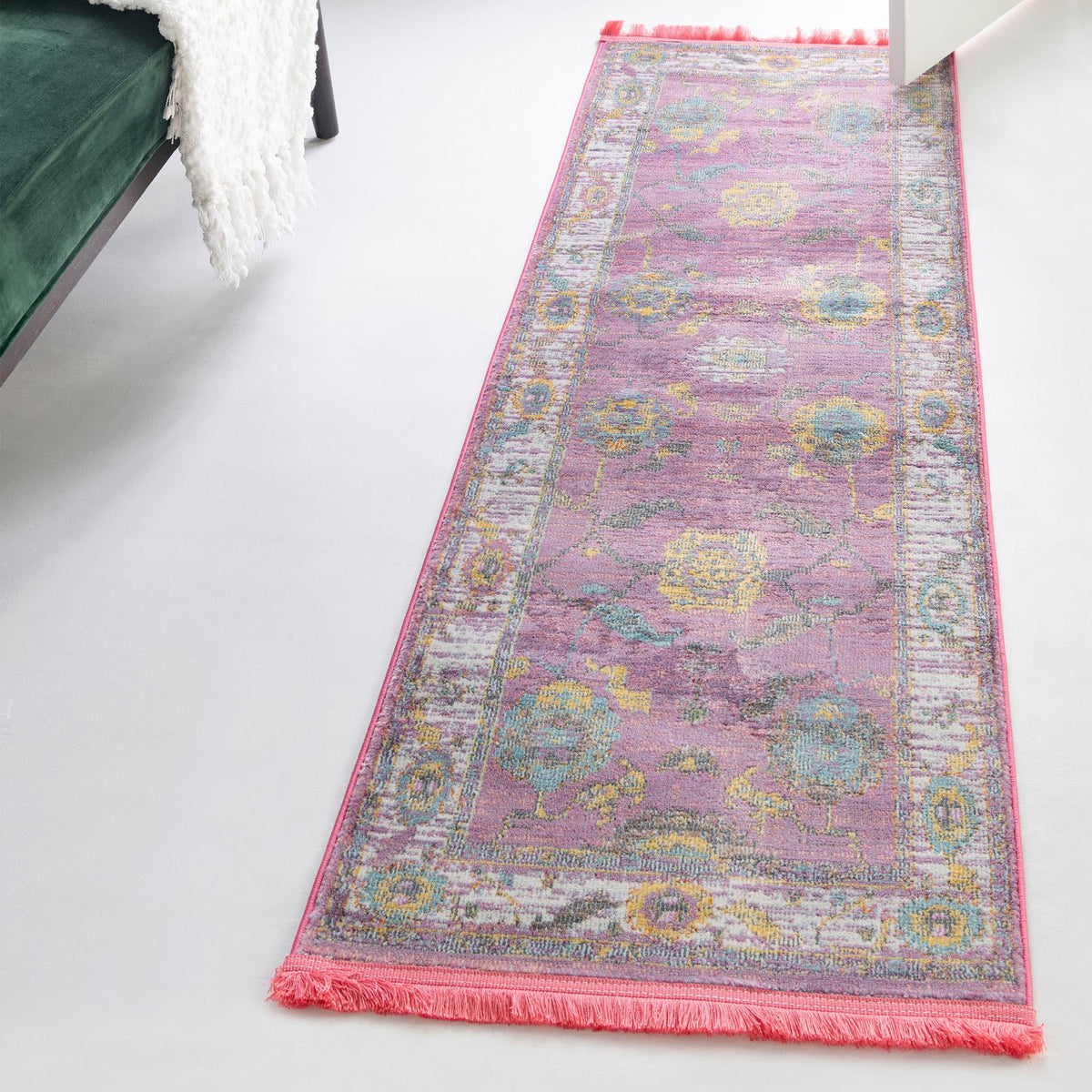 Arcadia Rugs Collection Area Rug - Eden (Pink) Runner Pink  lifestyle 57