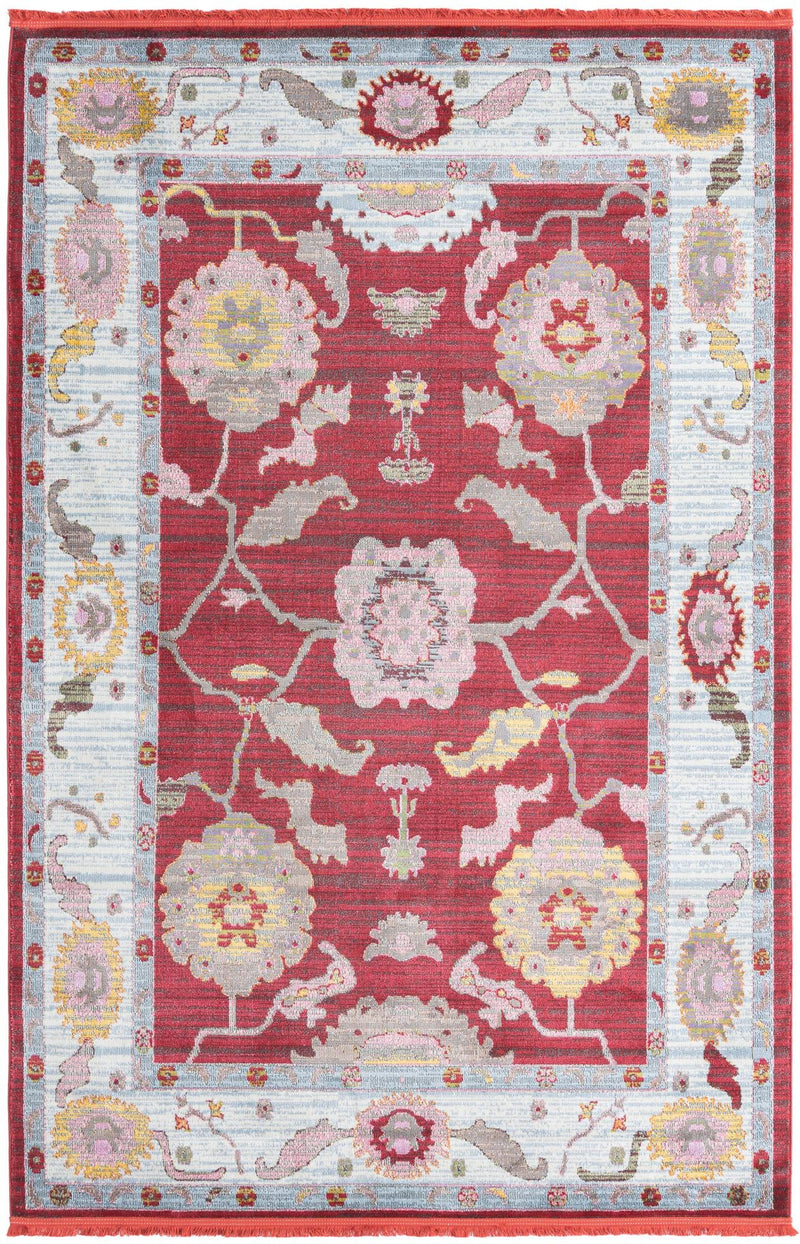 Arcadia Rugs Collection Area Rug - Eden (Red) Rectangle Red  lifestyle 2