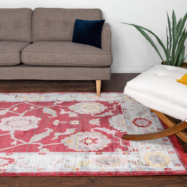 Arcadia Rugs Collection Area Rug - Eden (Red) Rectangle Red  lifestyle 10