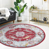 Arcadia Rugs Collection Area Rug - Eden (Red) Round Red  lifestyle 57