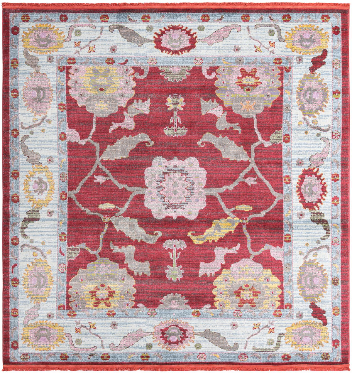 Arcadia Rugs Collection Area Rug - Eden (Red) Square Red  lifestyle 14