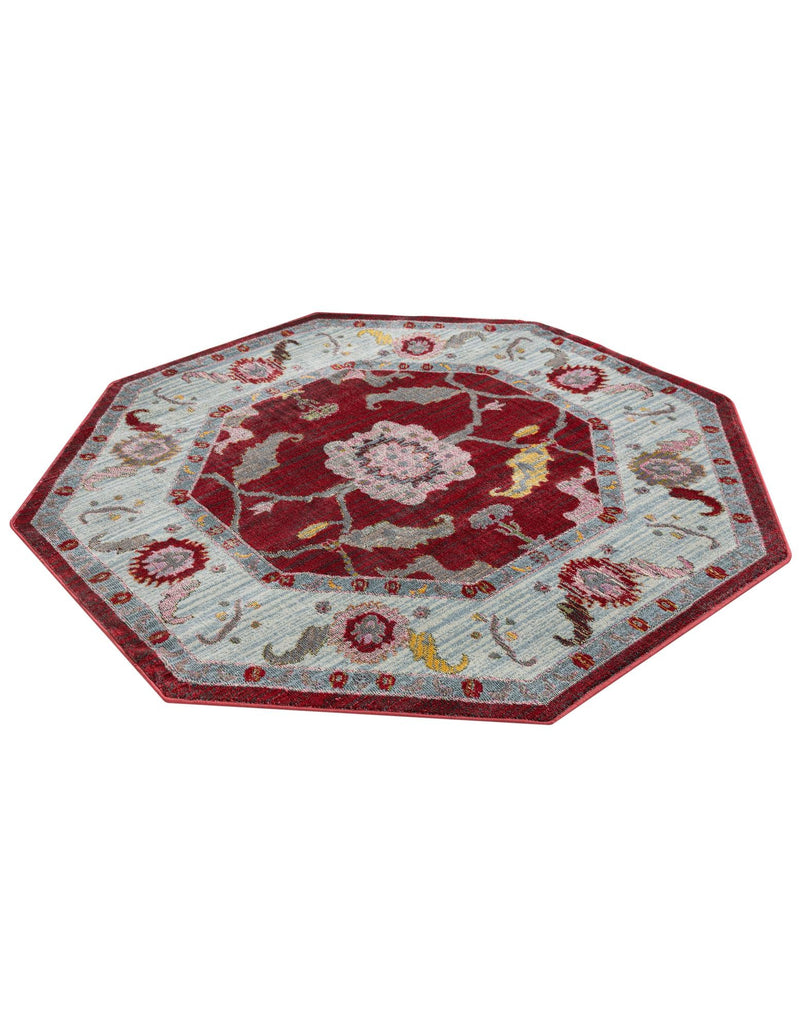 Arcadia Rugs Collection Area Rug - Eden (Red) Octagon Red  lifestyle 25