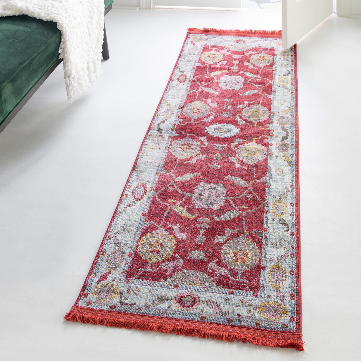 Arcadia Rugs Collection Area Rug - Eden (Red) Runner Red  lifestyle 56