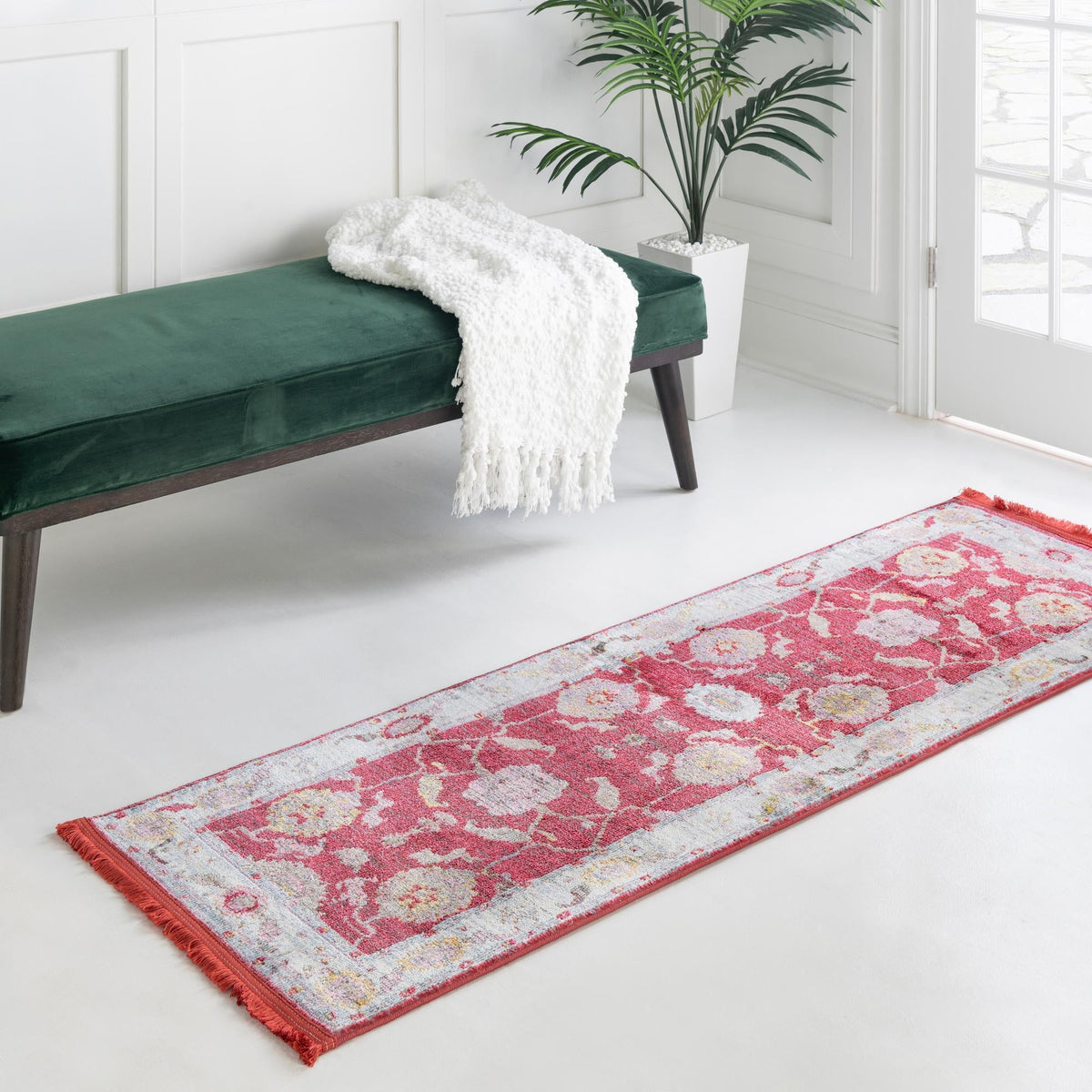 Arcadia Rugs Collection Area Rug - Eden (Red) Runner Red  lifestyle 61