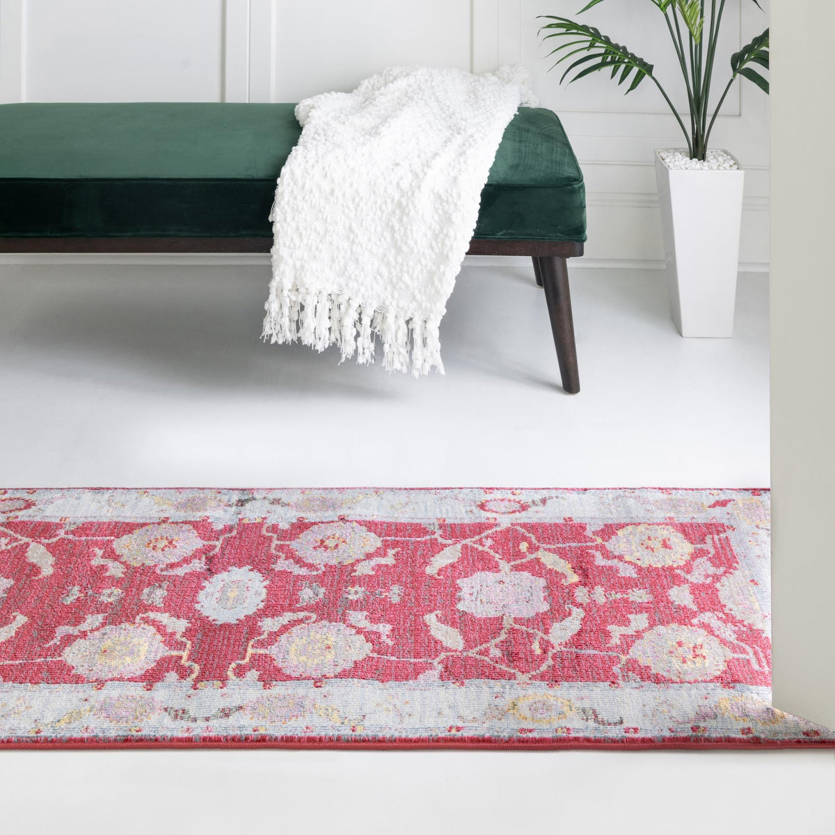 Arcadia Rugs Collection Area Rug - Eden (Red) Runner Red  lifestyle 62