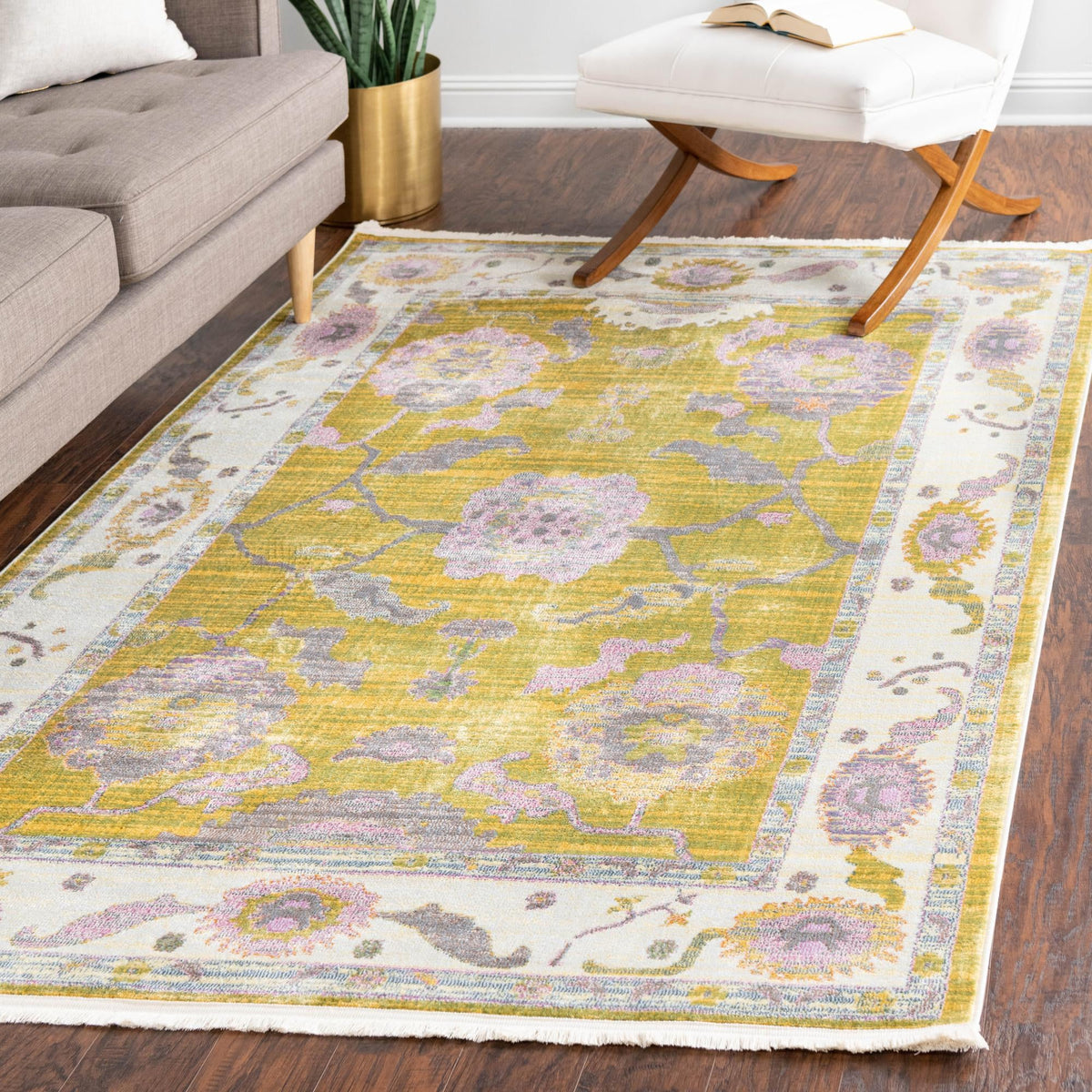 Arcadia Rugs Collection Area Rug - Eden (Green) Rectangle Green  lifestyle 11