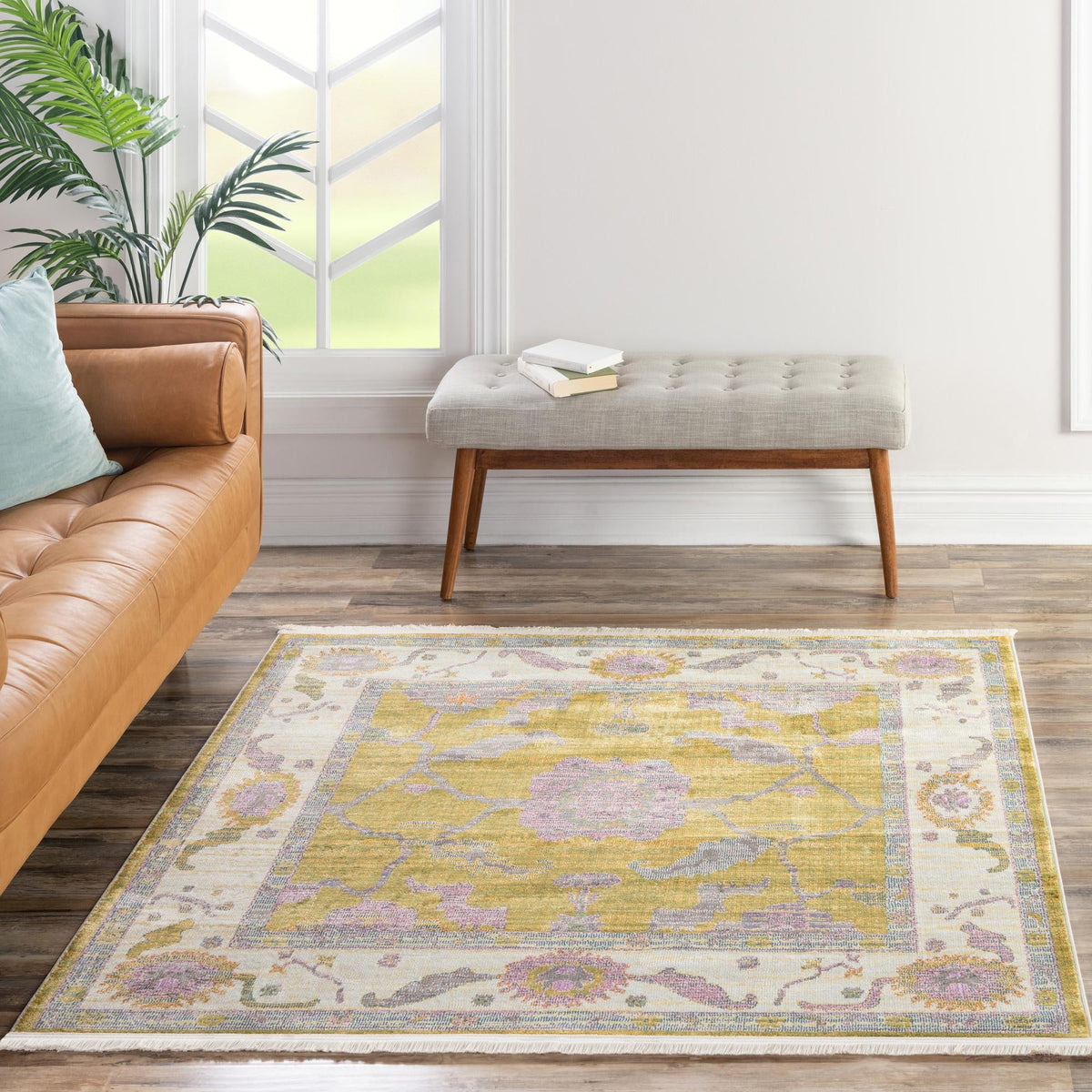 Arcadia Rugs Collection Area Rug - Eden (Green) Square Green  lifestyle 53