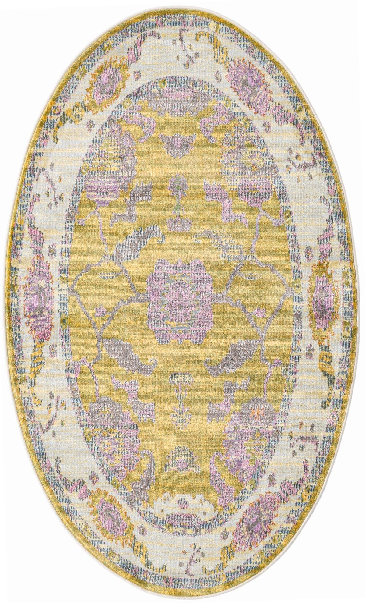 Arcadia Rugs Collection Area Rug - Eden (Green) Oval Green  lifestyle 15
