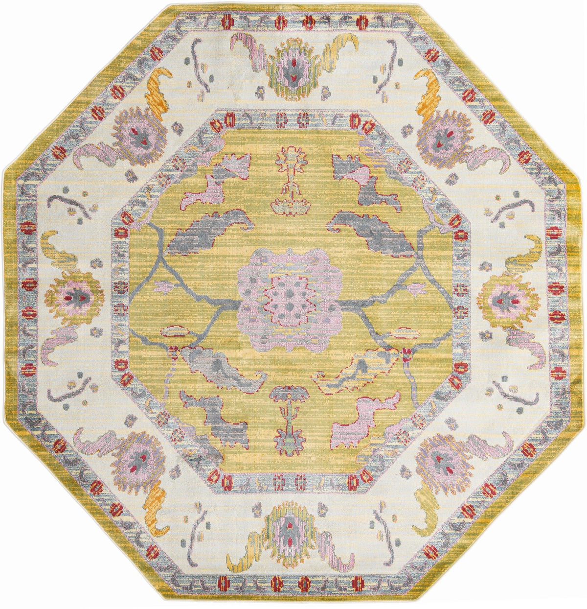 Arcadia Rugs Collection Area Rug - Eden (Green) Octagon Green  lifestyle 16