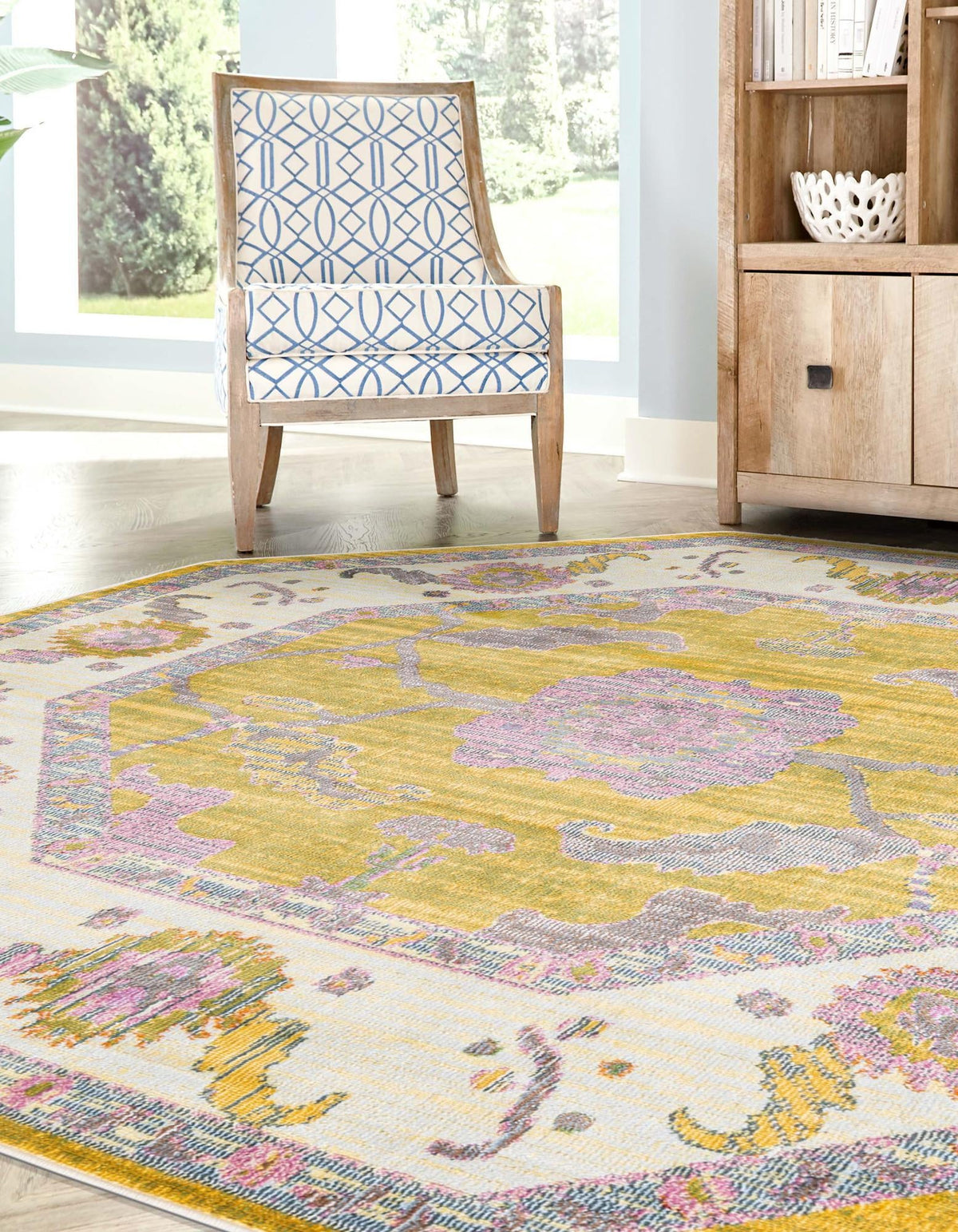 Arcadia Rugs Collection Area Rug - Eden (Green) Octagon Green  lifestyle 26