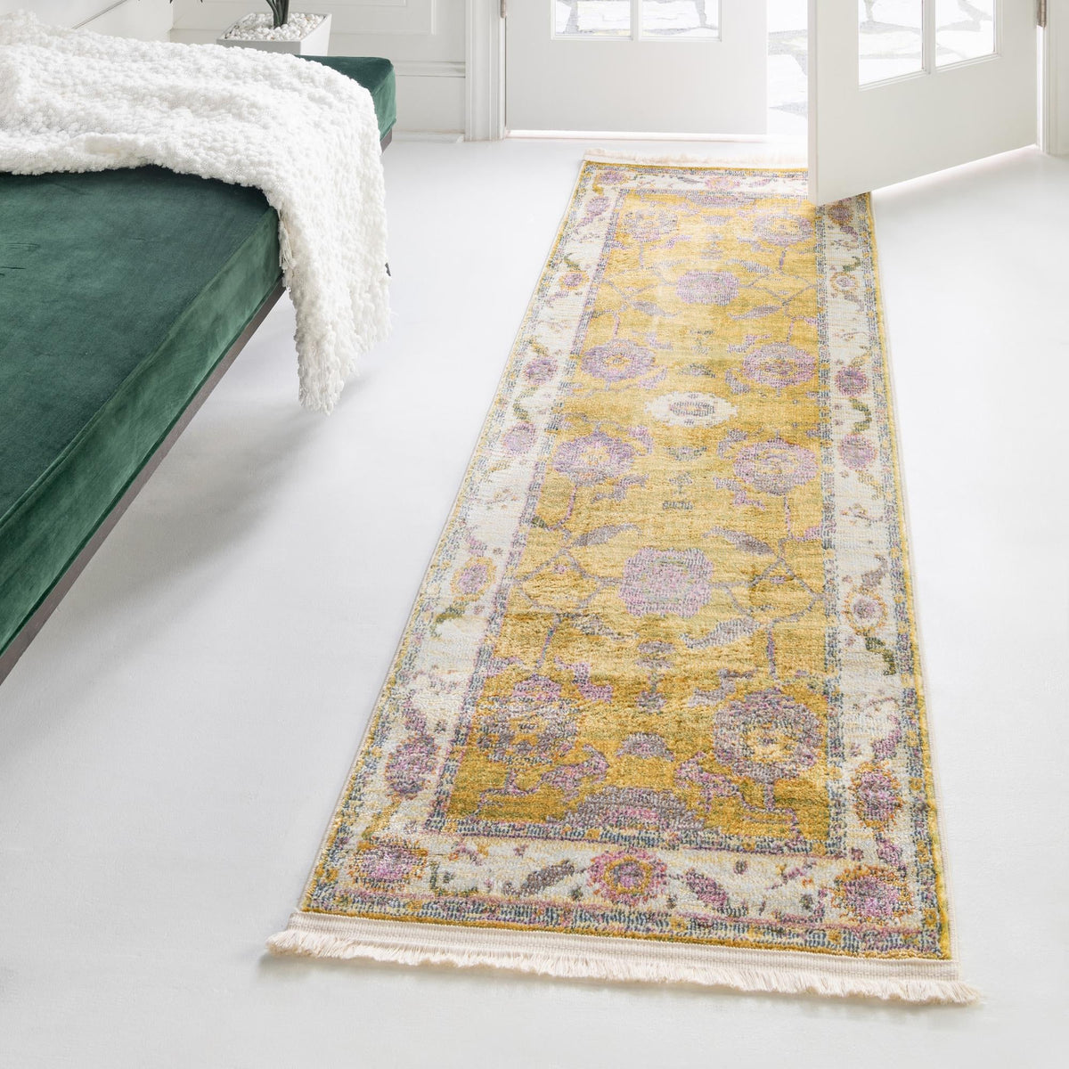 Arcadia Rugs Collection Area Rug - Eden (Green) Runner Green  lifestyle 56